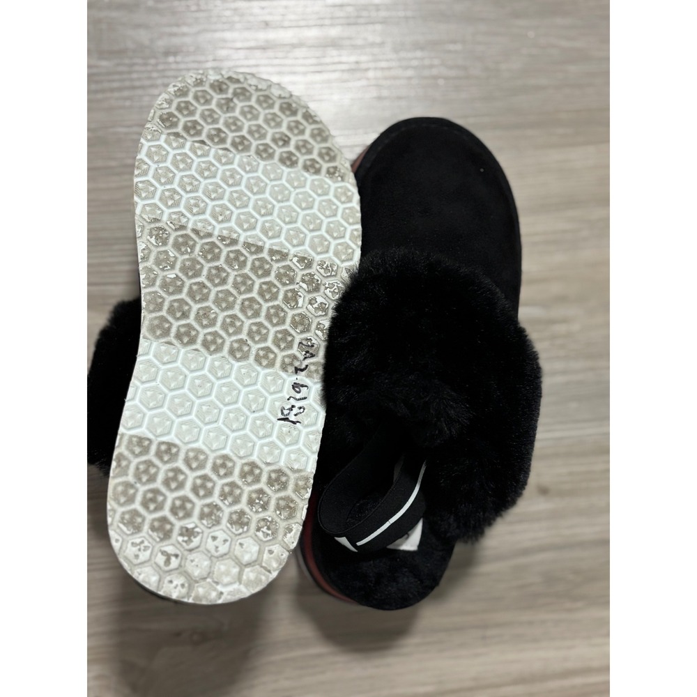 Steve Madden Aliana Black Faux Fur Platform Slippers Slides Womens Size 6 - Picture 6 of 6